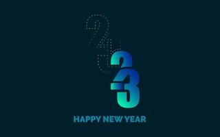 2032 Design Happy New Year. New Year 2023 logo design for brochure design. card. banner. Christmas decor 2023 vector