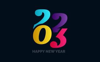 New 2023 Year typography design. 2023 numbers logotype illustration vector