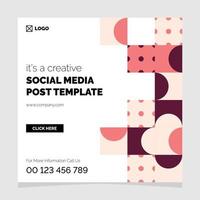 Its a Creative Social Media Post template Geometric Background vector