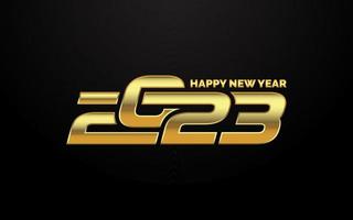 New 2023 Year typography design. 2023 numbers logotype illustration vector