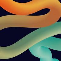 3d abstract colorful twisted liquid shapes. Creative design elements vector