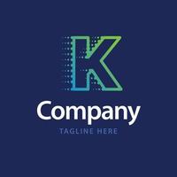 K Technology Logo. Business Brand identity design vector