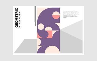 Colourful abstract geometric shapes Trifold brochure Template vector