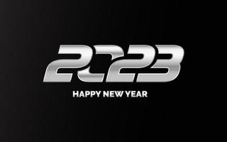 Happy New Year 2023 text design. for Brochure design template. card. banner vector