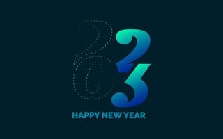 New 2023 Year typography design. 2023 numbers logotype illustration vector