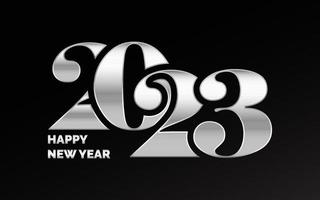 New 2023 Year typography design. 2023 numbers logotype illustration vector