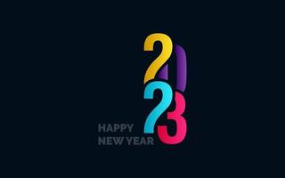 New 2023 Year typography design. 2023 numbers logotype illustration vector