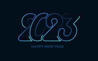 New 2023 Year typography design. 2023 numbers logotype illustration vector