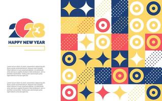 Happy New Year 2023 Mosaic Background vector