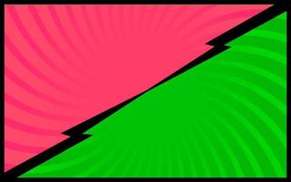 vector retro de fondo cómico verde y rosa