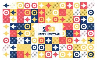 2023 Happy New year Geometric background vector