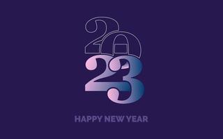 New 2023 Year typography design. 2023 numbers logotype illustration vector