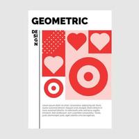 Business brochure template design geometric shapes Vector