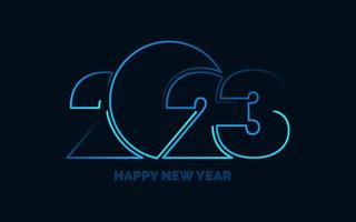 New 2023 Year typography design. 2023 numbers logotype illustration vector