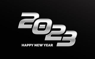 New 2023 Year typography design. 2023 numbers logotype illustration vector