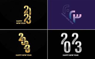 Big Set of 2023 Happy New Year logo text design. 2023 number design template. Collection of 2023 Happy New Year symbols vector