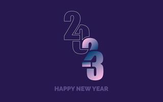 Happy New Year 2023 text design. for Brochure design template. card. banner vector