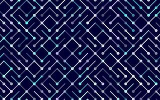 banner de patrones sin fisuras de vector de tecnología. adorno de rayas geométricas. fondo lineal monocromático