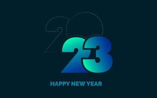 2035 Design Happy New Year. New Year 2023 logo design for brochure design. card. banner. Christmas decor 2023 vector