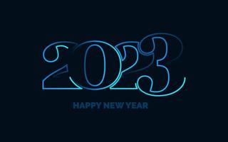 New 2023 Year typography design. 2023 numbers logotype illustration vector