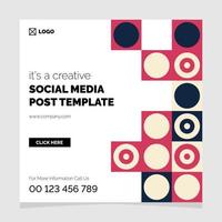 Its a Creative Social Media Post template Geometric Background vector