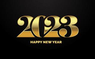 Happy New Year 2023 text design. for Brochure design template. card. banner vector