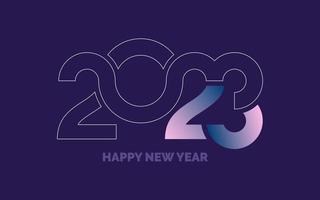 New 2023 Year typography design. 2023 numbers logotype illustration vector