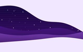 Creative Waves Night Purple background. Dynamic shapes composition vector