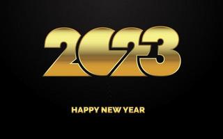 Happy New Year 2023 text design. for Brochure design template. card. banner vector