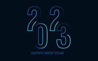 2063 diseño feliz año nuevo. diseño de logotipo de año nuevo 2023 para diseño de folletos. tarjeta. bandera. decoración navideña 2023 vector
