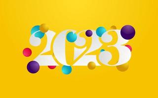 2023 Happy New Year symbols. New 2023 Year typography design. 2023 numbers logotype illustration vector