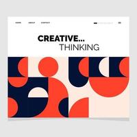 sitio web de negocios pensamiento creativo diseño de fondo geométrico vector