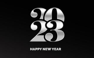 2046 símbolos de feliz año nuevo. nuevo diseño tipográfico del año 2023. Ilustración de logotipo de números 2023 vector