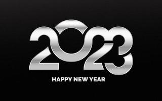 Happy New Year 2023 text design. Cover of business diary for 2023 with wishes. Brochure design template. card. banner vector