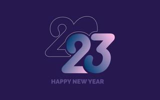 New 2023 Year typography design. 2023 numbers logotype illustration vector