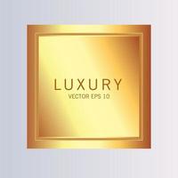 Luxury gold badges and labels premium quality product vector