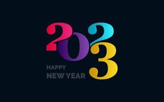 New 2023 Year typography design. 2023 numbers logotype illustration vector