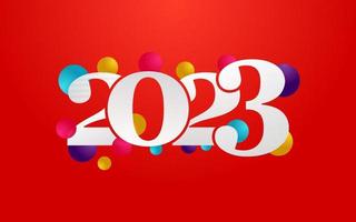 New 2023 Year typography design. 2023 numbers logotype illustration vector