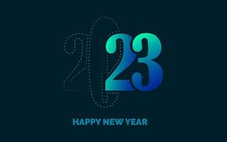 New 2023 Year typography design. 2023 numbers logotype illustration vector