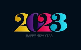 New 2023 Year typography design. 2023 numbers logotype illustration vector