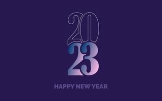 Happy New Year 2023 text design. for Brochure design template. card. banner vector