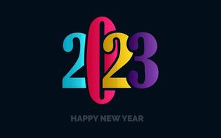 New 2023 Year typography design. 2023 numbers logotype illustration vector