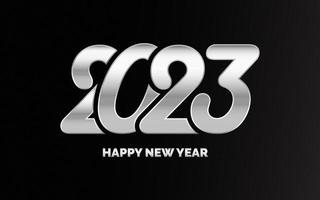 Happy New Year 2023 text design. for Brochure design template. card. banner vector