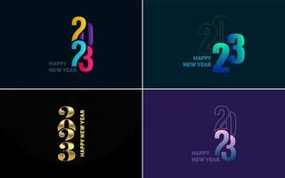 Big Set of 2023 Happy New Year logo text design. 2023 number design template. Collection of 2023 Happy New Year symbols vector