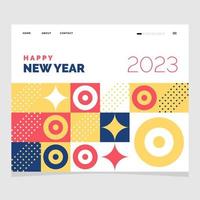 Happy New Year 2023 Mosaic Background vector