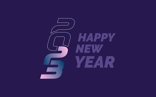 Happy New Year 2023 text design. for Brochure design template. card. banner vector