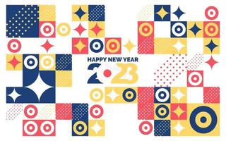 2023 Happy New year Geometric background vector