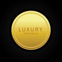 Luxury premium golden badge labels collection vector