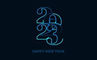 Happy New Year 2023 text design. for Brochure design template. card. banner vector