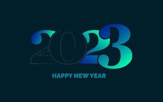 Happy New Year 2023 text design. Cover of business diary for 2023 with wishes. Brochure design template. card. banner vector